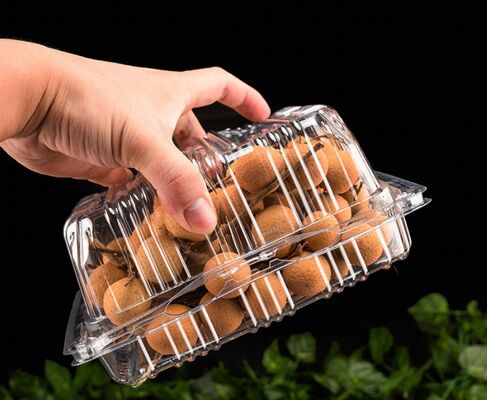 Personalizowany, nadający się do recyklingu, przezroczysty pojemnik PET na owoce z zgrzewaniem na gorąco do pakowania winogron i pomidorów