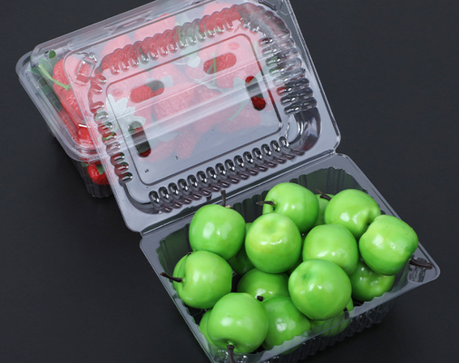 Sprzedaż hurtowa jednorazowych pudełek owocowych z przejrzystą osłoną i grube plastikowe opakowania blisterowe do pakowania na wywiezienie pudełek do cięcia owoców, wykonane na zamówienie