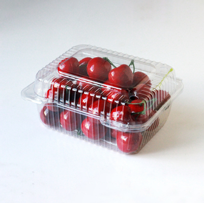 Jednorazowe pudełko do pakowania owoców, prostokątne plastikowe pudełko do świeżych warzyw, przezroczyste pudełko do cięcia owoców PET