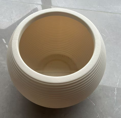 PE Coated Flower Pot with Embossing Design and Multiple Sizes for Indoor and Outdoor Use