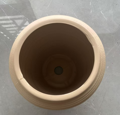 HDPE Nordic Morandi Color Ceramic-like Flower Pot with Hand-painted Colored Glaze for Large-capacity Indoor and Outdoor Use