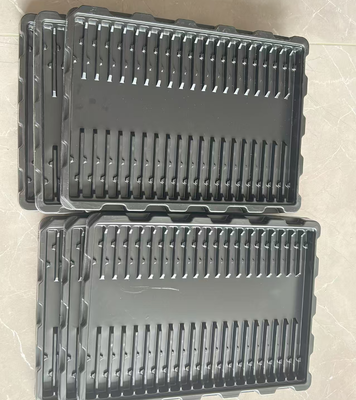 Dostosowana rozmiarowo, przyjazna dla środowiska, przewodząca, antystatyczna plastikowa tacka na komponenty elektroniczne