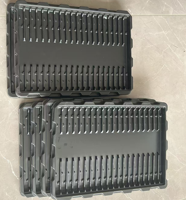 Dostosowana rozmiarowo, przyjazna dla środowiska, przewodząca, antystatyczna plastikowa tacka na komponenty elektroniczne