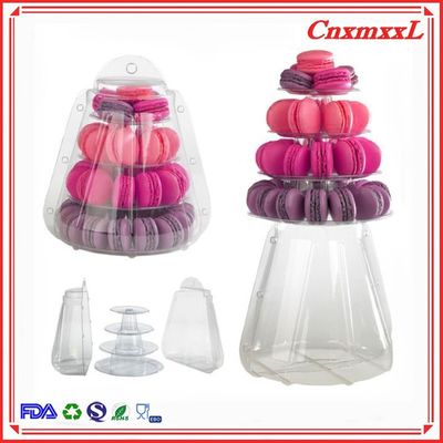 4 Tier Macaron Tower Deserowy stojak na żywność do cukierni Pudełko do pakowania słodyczy