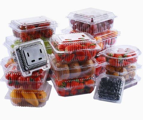 Niestandardowe, podlegające recyklingowi pudełko do pakowania pomidorów PET z uszczelnieniem termicznym dla doskonałej ochrony